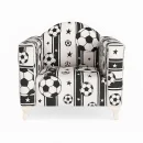 Siyah Beyaz Futbol Temalı Çocuk Koltuğu